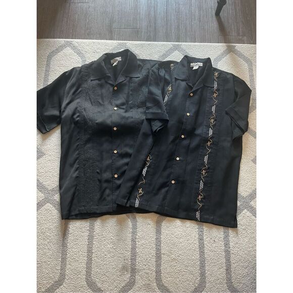 Bundle of 2 Cabana Sun Hawaiian Shirt Size L - Picture 1 of 5